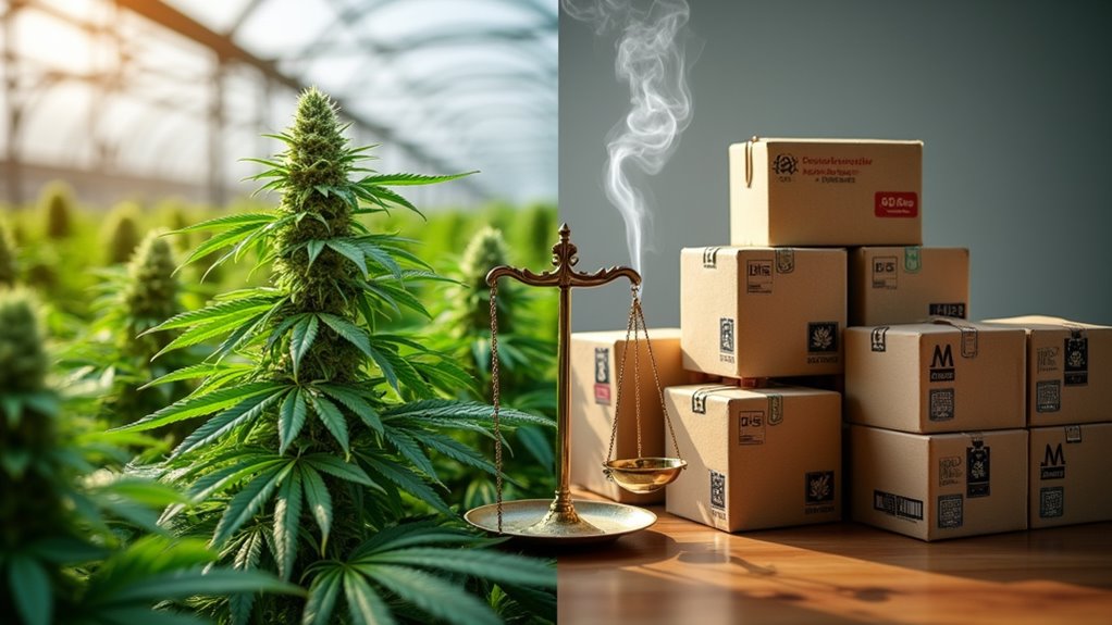import gospodarki w porównaniu do krajowej konopi indyjskich